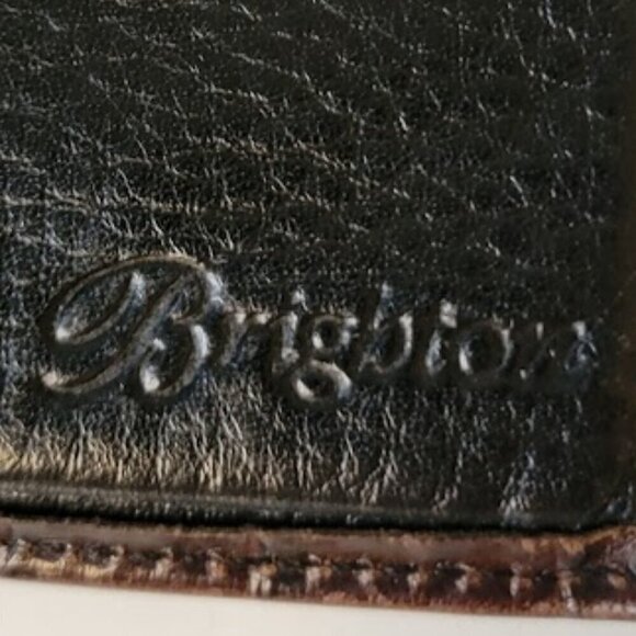 Brighton Dark Brown Leather Check Book Wallet Vintage - Picture 8 of 10